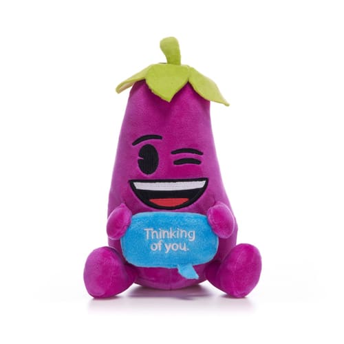 7 / 18cm Aubergine Emoji Soft Toy